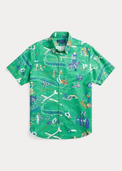 Camisa Polo Ralph Lauren Hombre Verdes Multicolor - Classic Fit Tropical - WLEPK2314